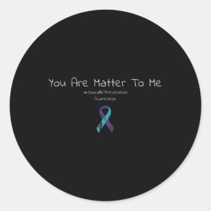 Pegatina Redonda Prevención Conciencia Tu Problema De Vida Para Mí