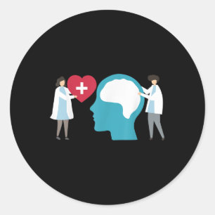 Pegatina Redonda Prevención del Suicidio - Conciencia sobre Salud M
