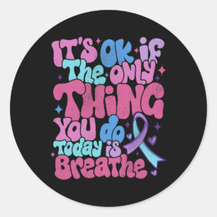 Pegatina Redonda Prevención del suicidio Sensibilización de la salu