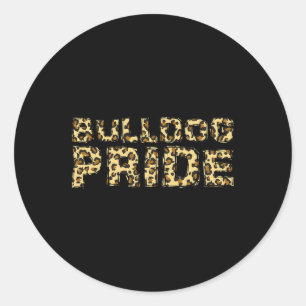 Pegatina Redonda Pride Leopard School Spirit Deportes Juego de fans