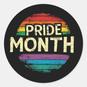 Pegatina Redonda PRIDE MONTH 2024, lgbtq, logotipo