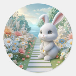 Pegatina Redonda Primavera colorida Moderna