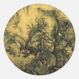 Pegatina Redonda Primavera temprana y Guo Xi - China imperial y art