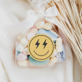 Pegatina Redonda Primer cumpleaños de Guay One Boy llamado retro