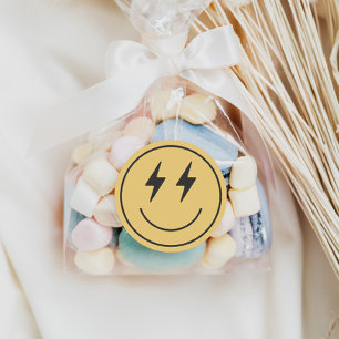 Pegatina Redonda Primer cumpleaños de Guay One Boy llamado retro