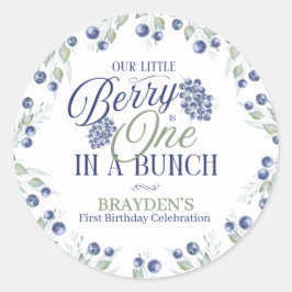 Pegatina Redonda Primer Cumpleaños De One In A Bunch