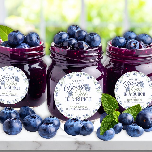 Pegatina Redonda Primer Cumpleaños De One In A Bunch (Subido por el creador)