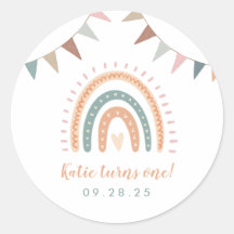 Primer cumpleaños del Boho Rainbow Pastel Fiesta