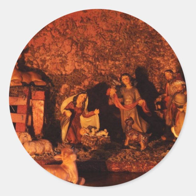 PEGATINA REDONDA PRIMER NAVIDAD (Anverso)