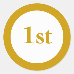 Pegatina Redonda Primer premio