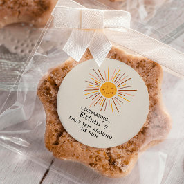 Pegatina Redonda Primer Viaje Alrededor Del Personalizado Sun Prime