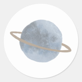 Pegatina Redonda "Primer viaje" Sun Space Kids Cumpleaños