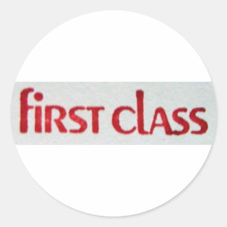 PEGATINA REDONDA PRIMERA CLASE