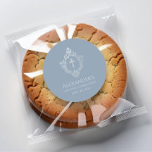 Primera Comunión Polvo Azul Falso Crest de Plata N