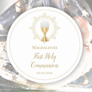 Pegatina Redonda Primera Comunión Santa