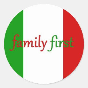 Pegatina Redonda PRIMERA FAMILIA - Italia / México / Familia