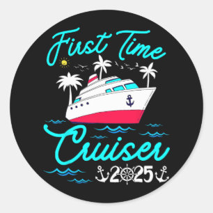 Pegatina Redonda Primera temporada de crucero 2025 Primera familia