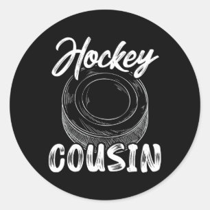 Pegatina Redonda Primo de hockey Hombres Hombres Jugador de hockey 