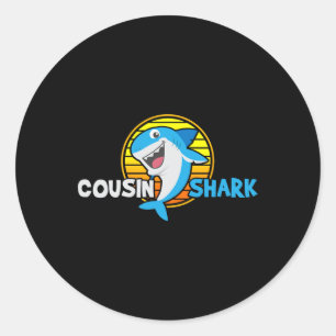 Pegatina Redonda Primo Gift Shark Lover