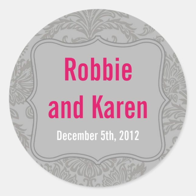 Pegatina Redonda Prin de encaje de 6 a 3" Pegatinas favoritos de co (Anverso)