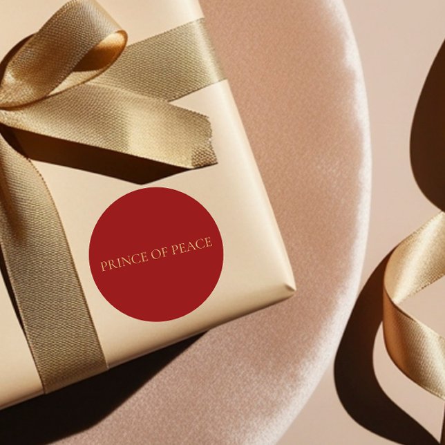 Pegatina Redonda PRINCE OF PEACE Red Minimal Christmas Sticker #4 (Subido por el creador)