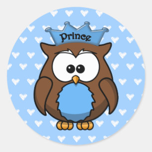 Pegatina Redonda prince owl
