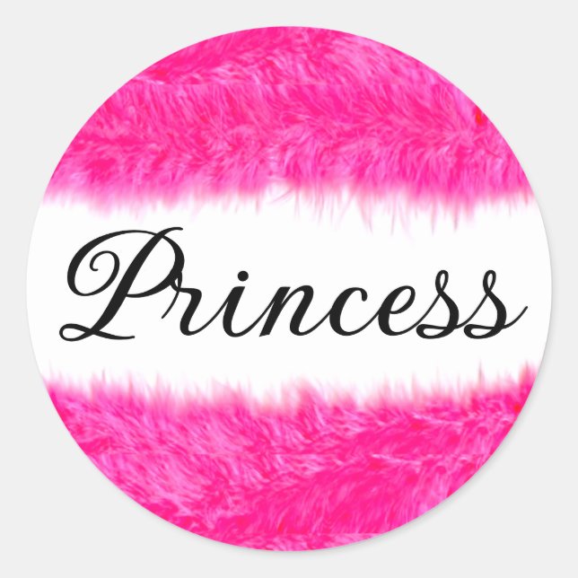 Pegatina Redonda  Princesa (Anverso)