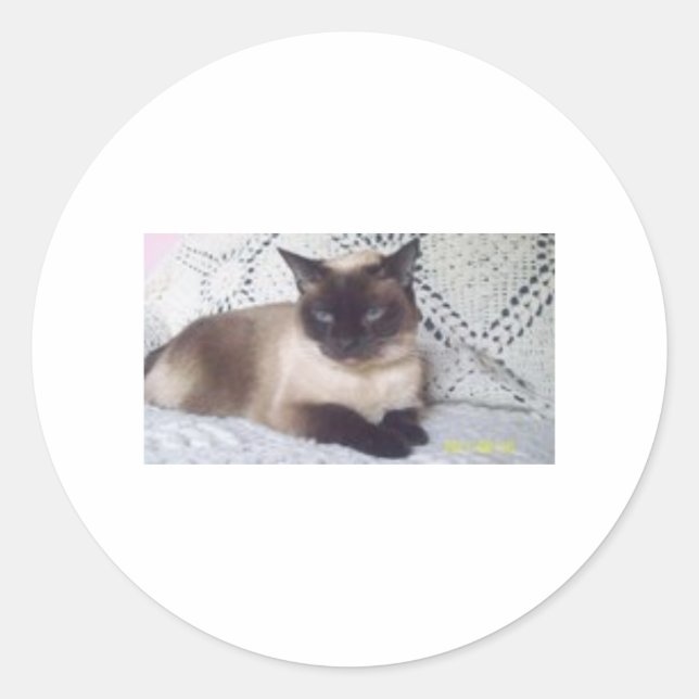 Pegatina Redonda Princesa (Anverso)