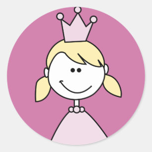Pegatina Redonda princesa 03