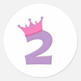 Pegatina Redonda Princesa 2 con corona