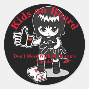 Pegatina Redonda Princesa a bordo