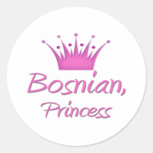 Pegatina Redonda Princesa de Bosnia