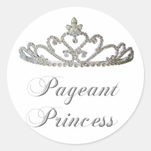 Pegatina Redonda Princesa de Concurso