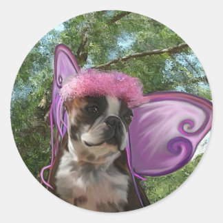 Pegatina Redonda Princesa de hadas Amby