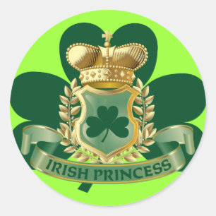 Pegatina Redonda Princesa de Irlanda