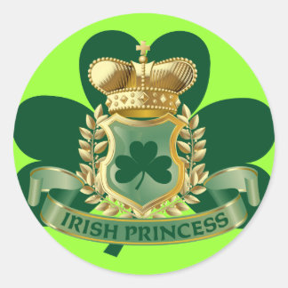 Pegatina Redonda Princesa de Irlanda