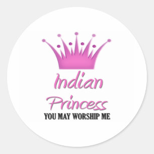 Pegatina Redonda Princesa de la India