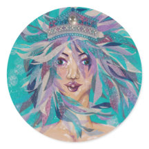 Princesa del Océano de la sirena azul púrpura de l