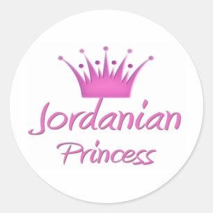 Pegatina Redonda Princesa jordana
