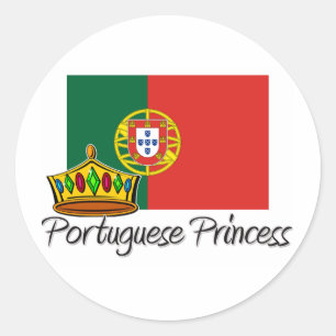 Pegatina Redonda Princesa portuguesa