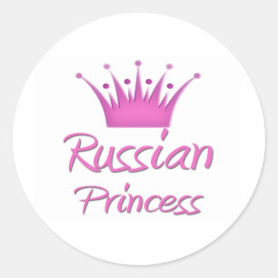 Pegatina Redonda Princesa rusa