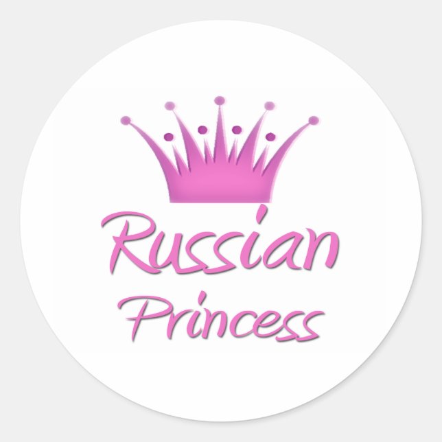 Pegatina Redonda Princesa rusa (Anverso)