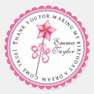Pegatina Redonda Princesa Wand Stickers