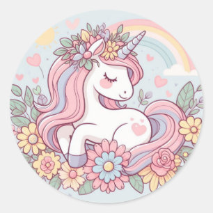 Pegatina Redonda Princess Blossom