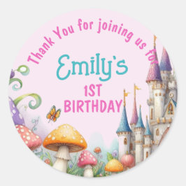 Pegatina Redonda Princess Fairy Daughter Birthday Fairycore