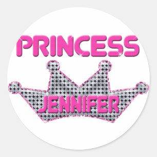 Pegatina Redonda Princess Jennifer