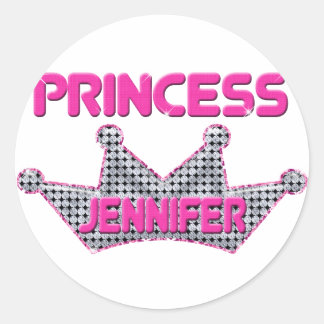 Pegatina Redonda Princess Jennifer