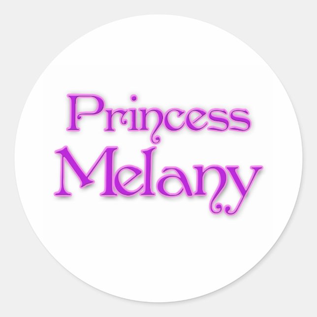 Pegatina Redonda Princess Melany (Anverso)