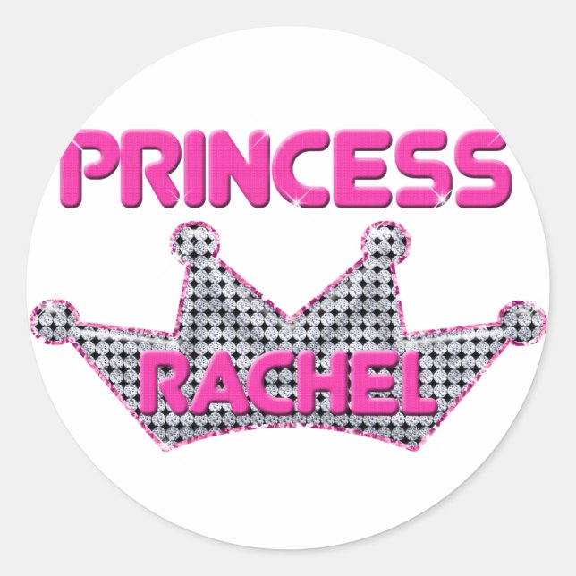 Pegatina Redonda Princess Rachel (Anverso)