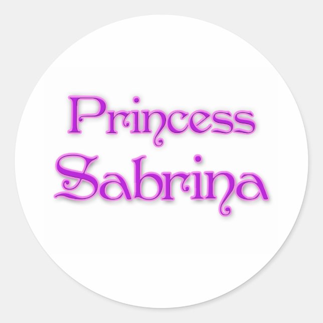 Pegatina Redonda Princess Sabrina (Anverso)